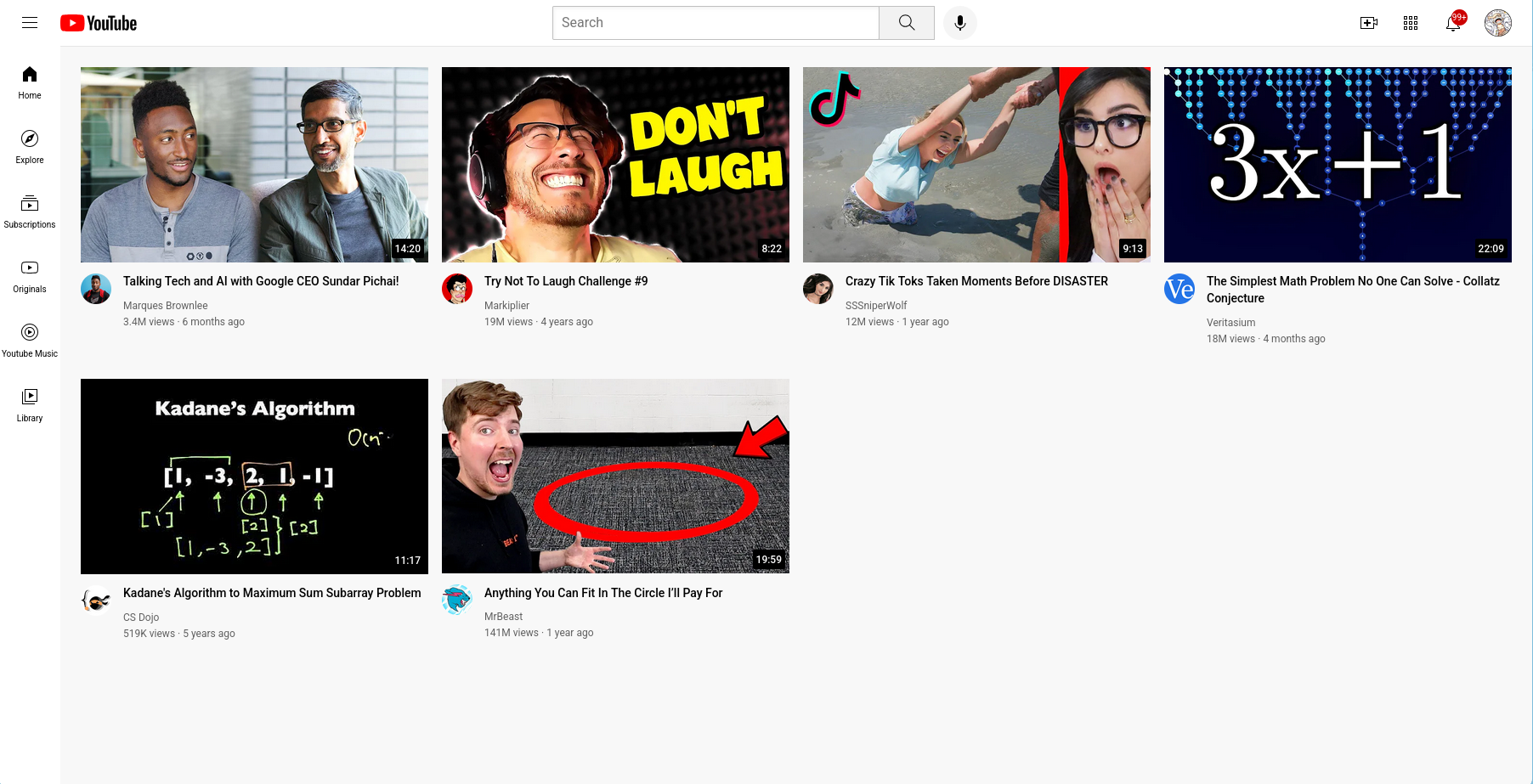 Youtube Clone Preview
